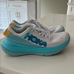 Hoka Women's Athletic Shoes - White and Teal